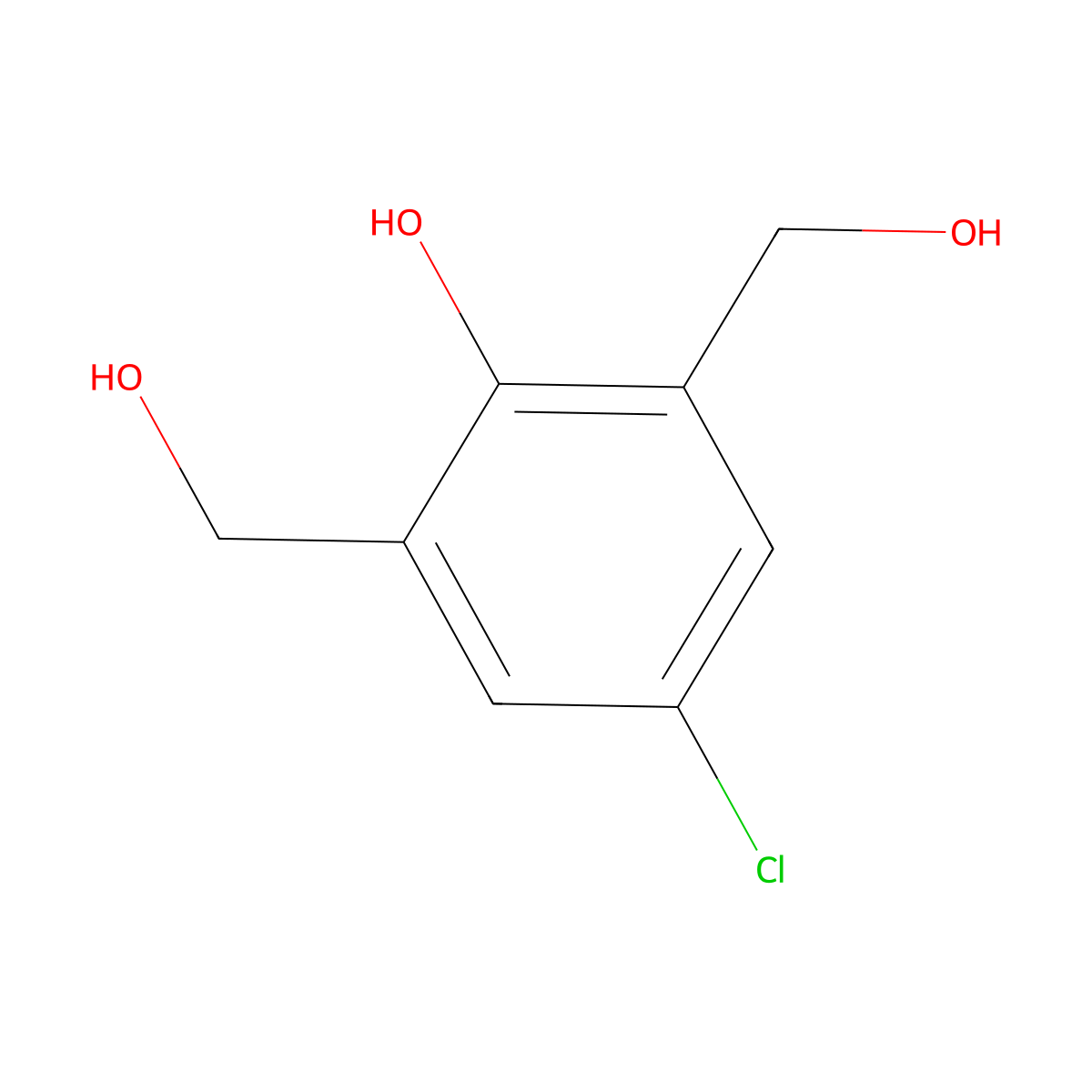 4-Chloro-2,6-bis(hydroxymethyl)phenol molecular structure, CAS 17026-49-2