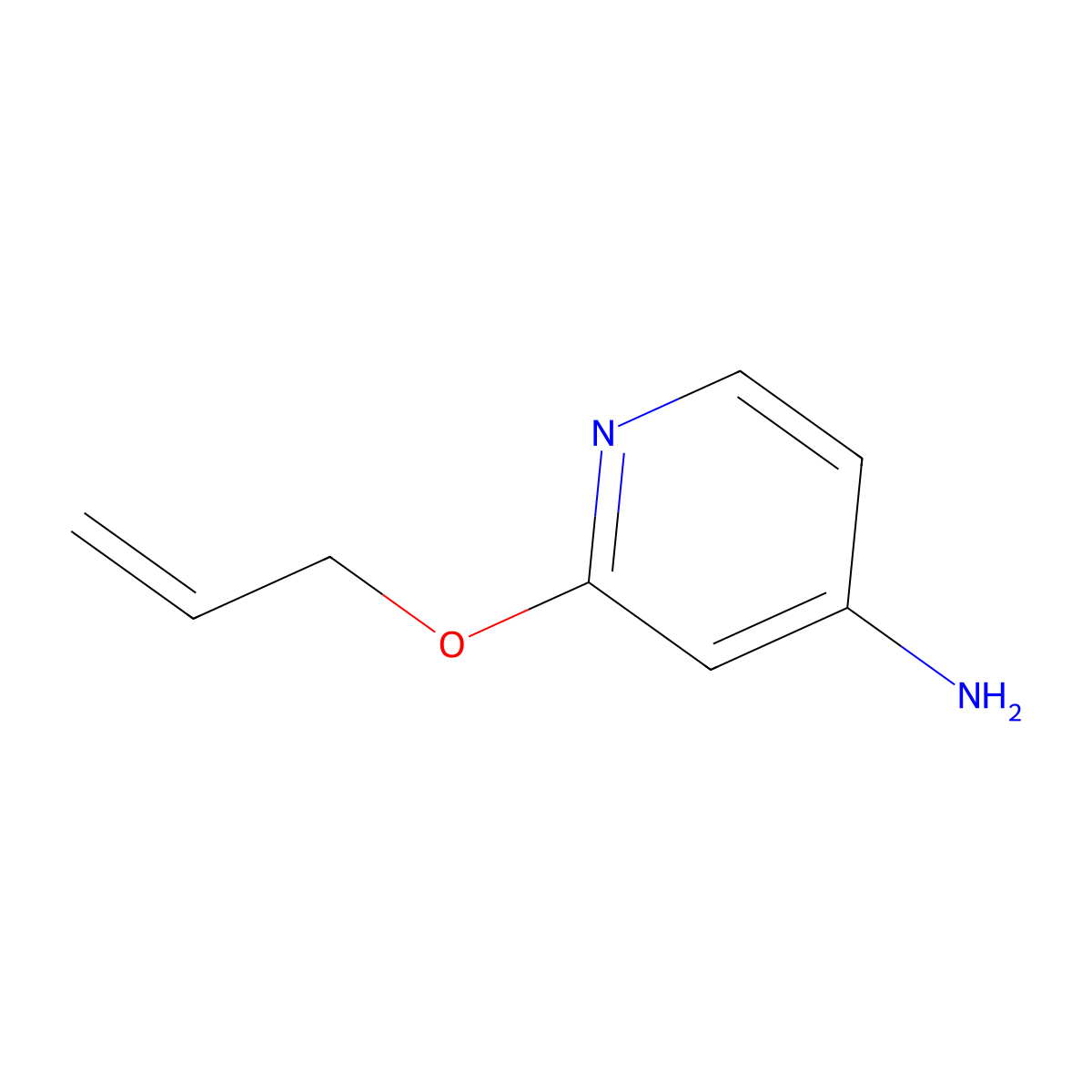 2-(Prop-2-en-1-yloxy)pyridin-4-amine molecular structure, CAS 1702620-31-2