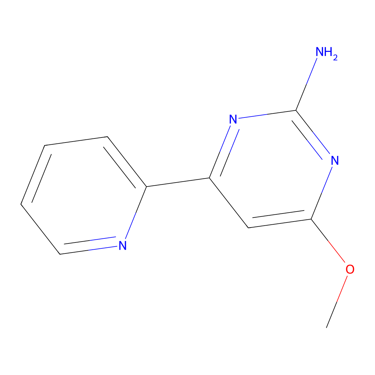 4-Methoxy-6-(2-pyridinyl)-2-pyrimidinamine molecular structure, CAS 1702667-60-4