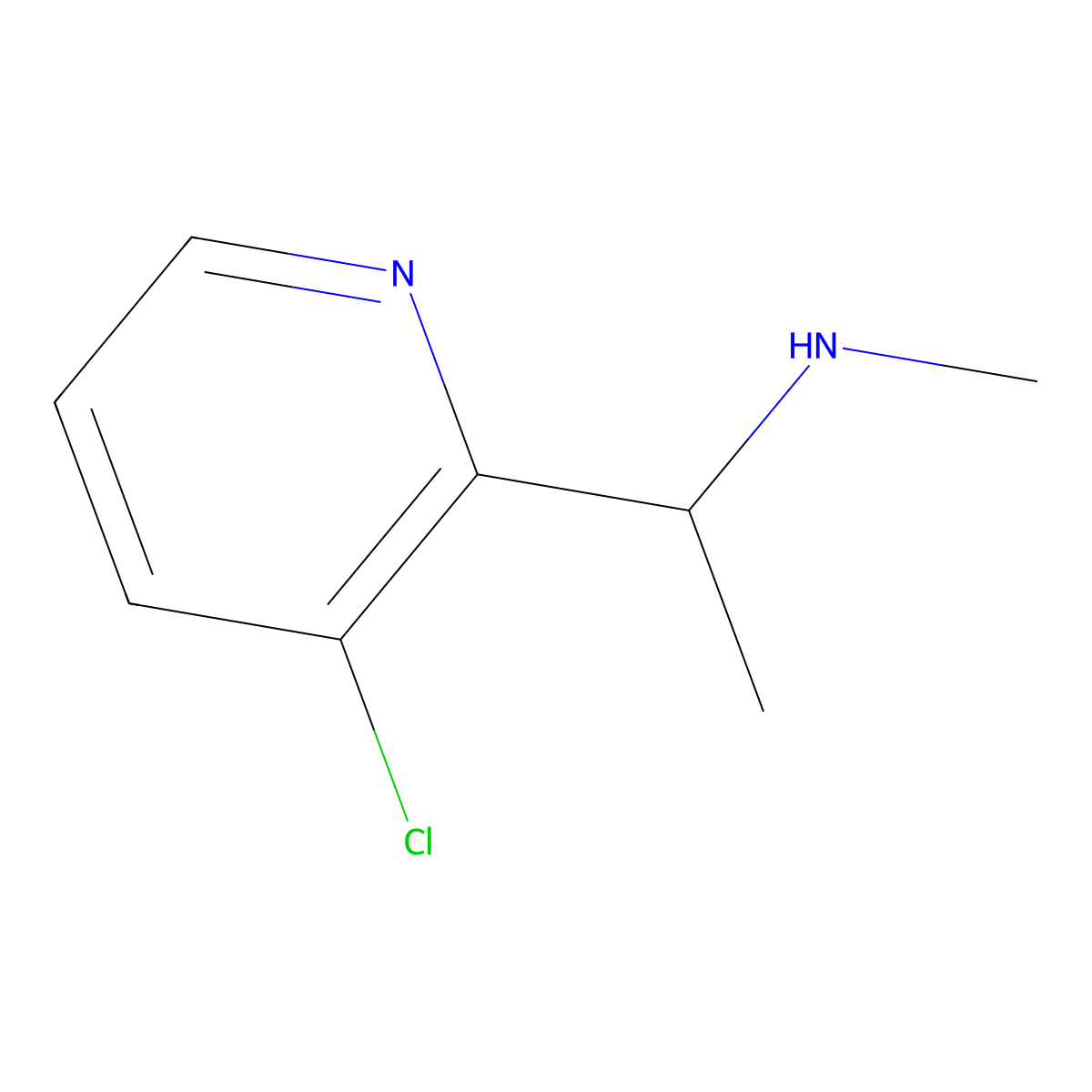 [1-(3-Chloropyridin-2-yl)ethyl](methyl)amine molecular structure, CAS 1702667-98-8