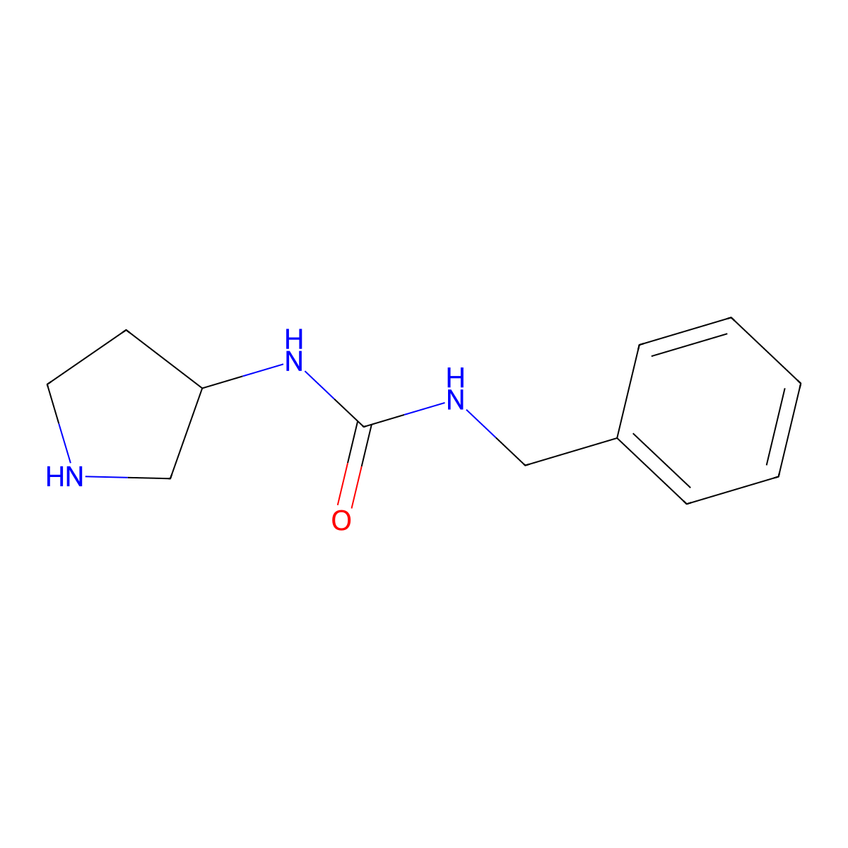 1-Benzyl-3-(pyrrolidin-3-yl)urea molecular structure, CAS 1702671-34-8