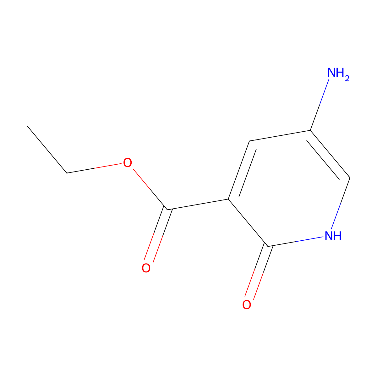 Ethyl 5-amino-2-hydroxypyridine-3-carboxylate molecular structure, CAS 1702698-09-6