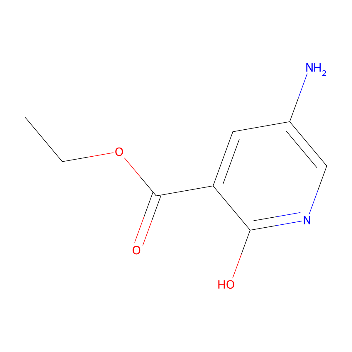 Ethyl 5-amino-2-hydroxypyridine-3-carboxylate molecular structure, CAS 1702698-09-6