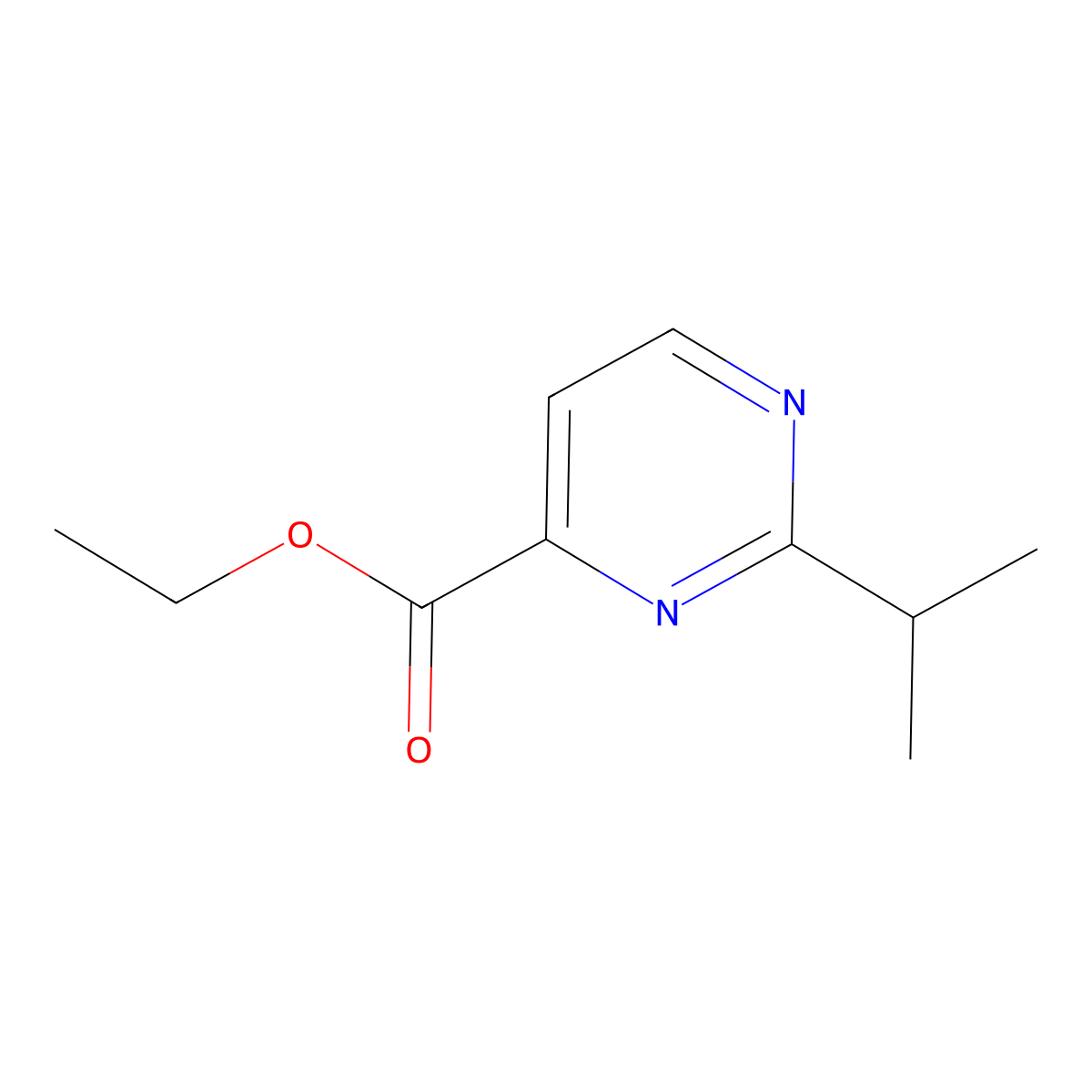 Ethyl 2-isopropylpyrimidine-4-carboxylate molecular structure, CAS 1702741-99-8