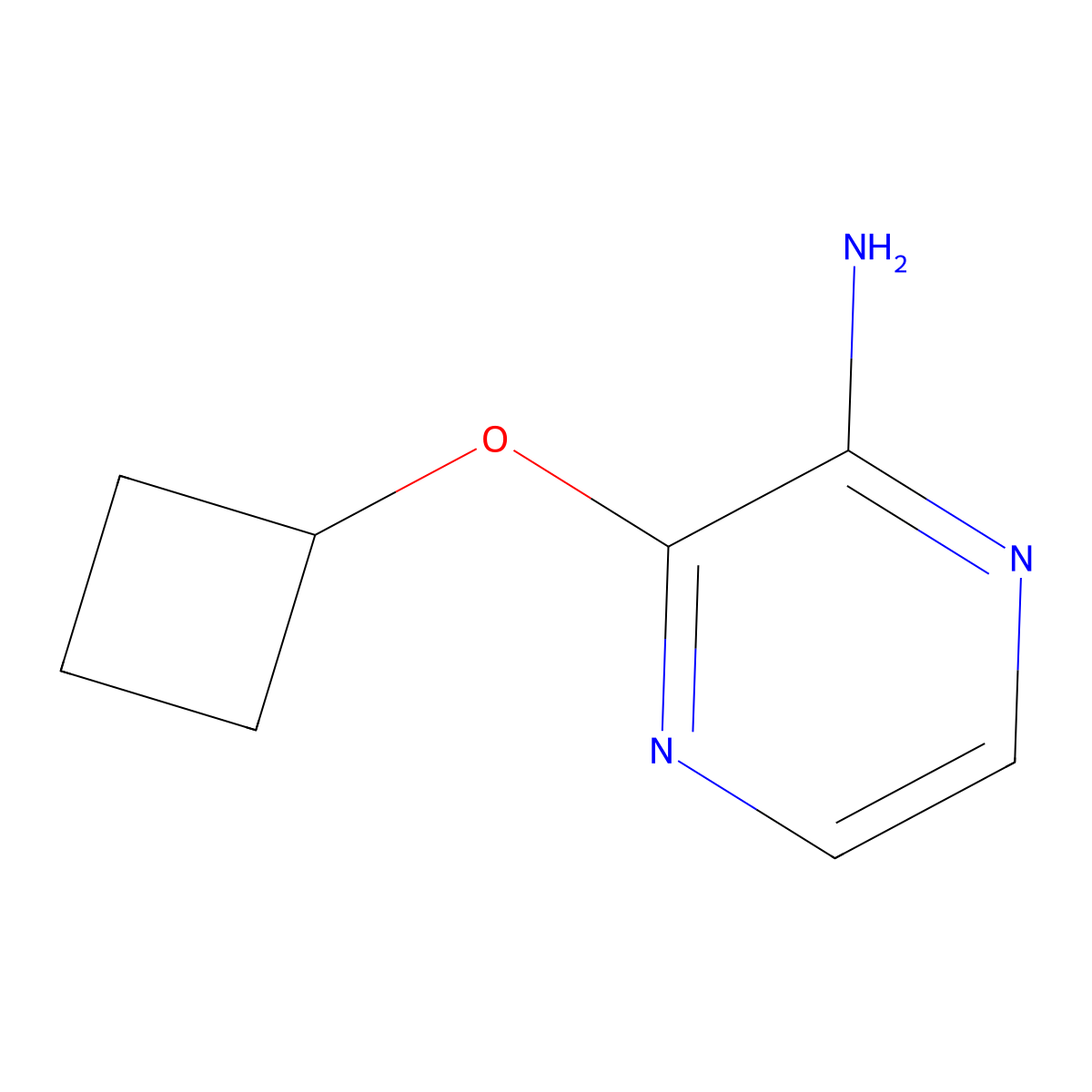 3-Cyclobutoxypyrazin-2-amine molecular structure, CAS 1702746-72-2