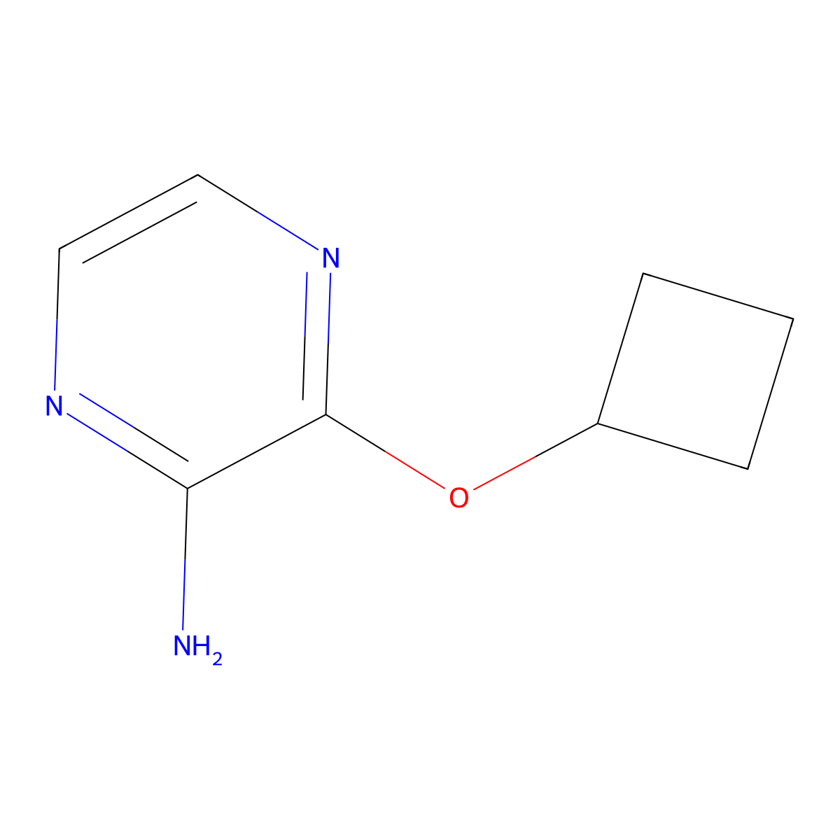 3-Cyclobutoxypyrazin-2-amine molecular structure, CAS 1702746-72-2