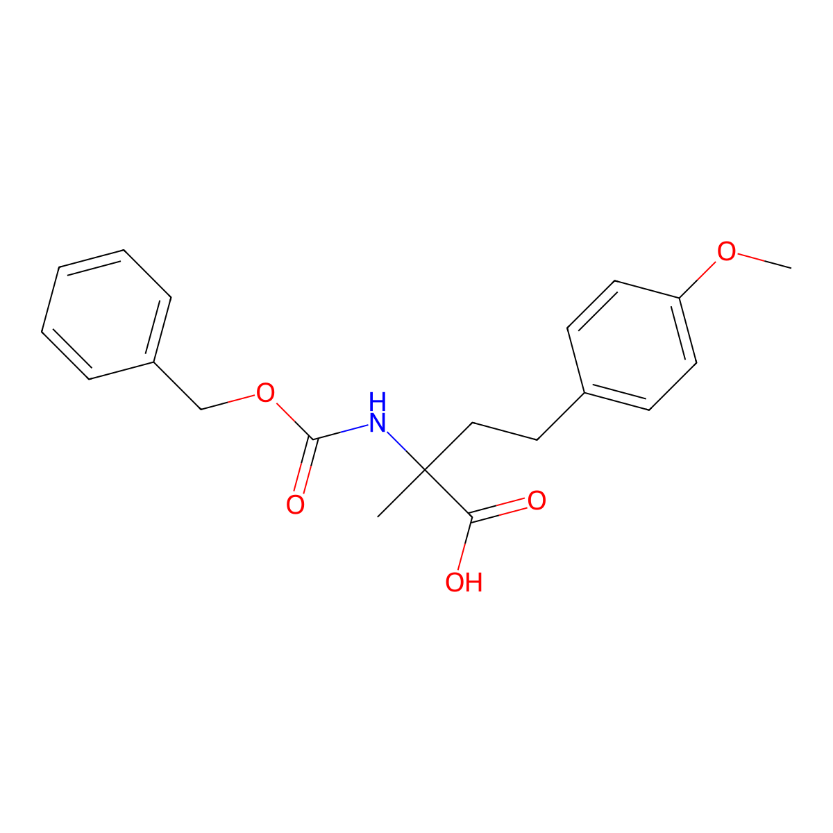 2-{[(Benzyloxy)carbonyl]amino}-4-(4-methoxyphenyl)-2-methylbutanoic acid molecular structure, CAS 1702763-28-7