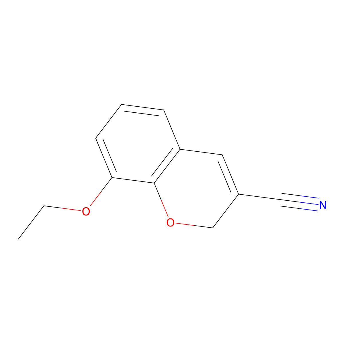 8-ethoxy-2H-chromene-3-carbonitrile molecular structure, CAS 1702771-86-5