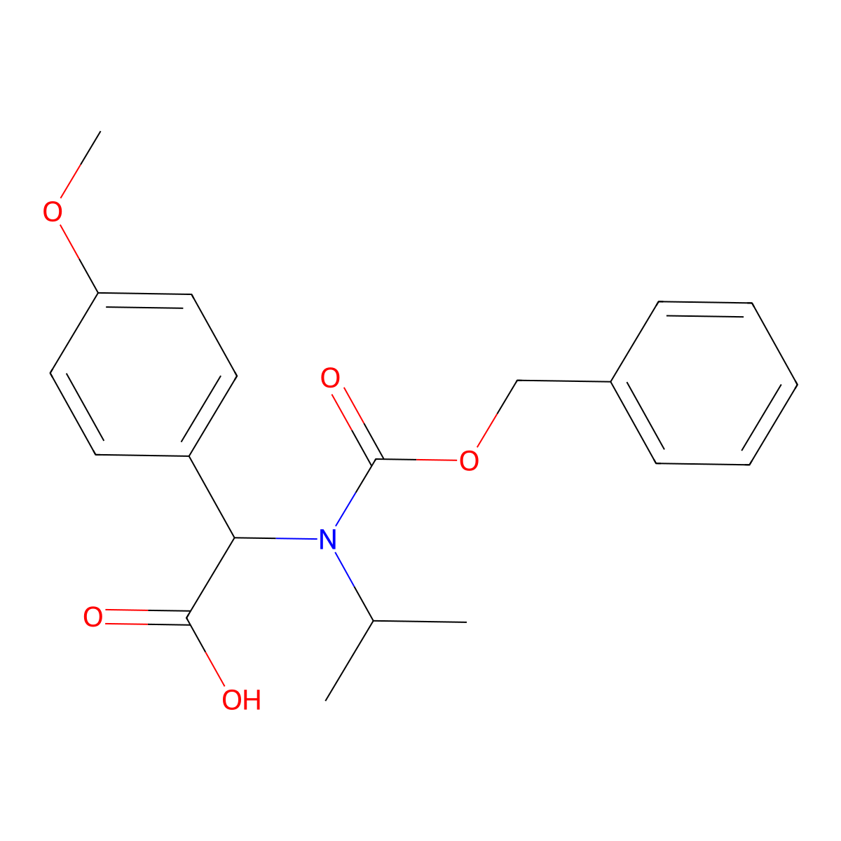 2-{[(Benzyloxy)carbonyl](propan-2-yl)amino}-2-(4-methoxyphenyl)acetic acid molecular structure, CAS 1702797-02-1