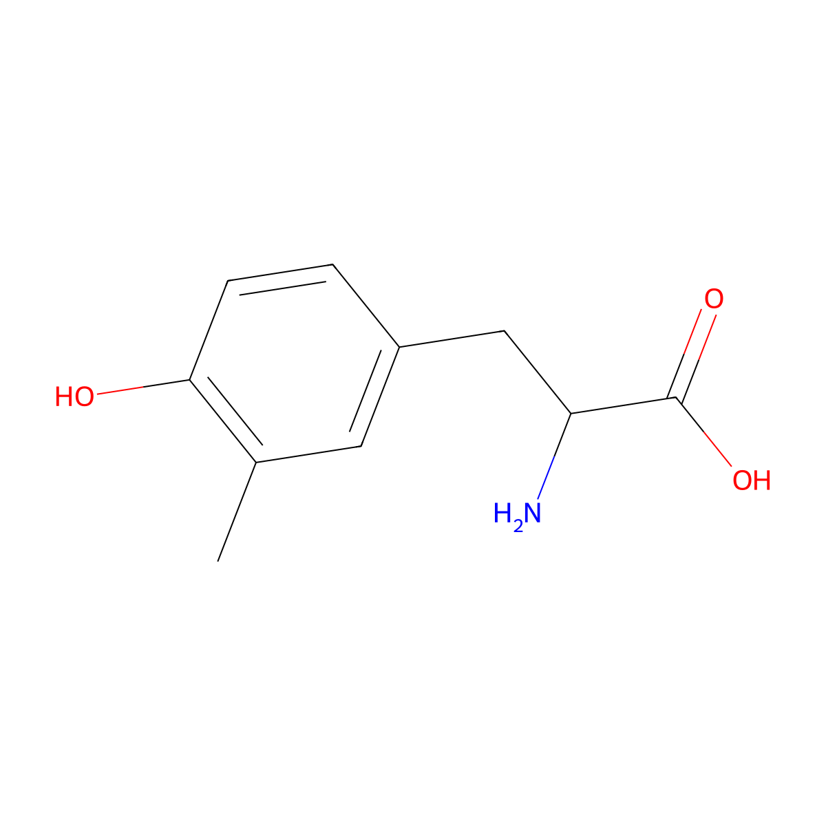 3-methyl-L-tyrosine molecular structure, CAS 17028-03-4
