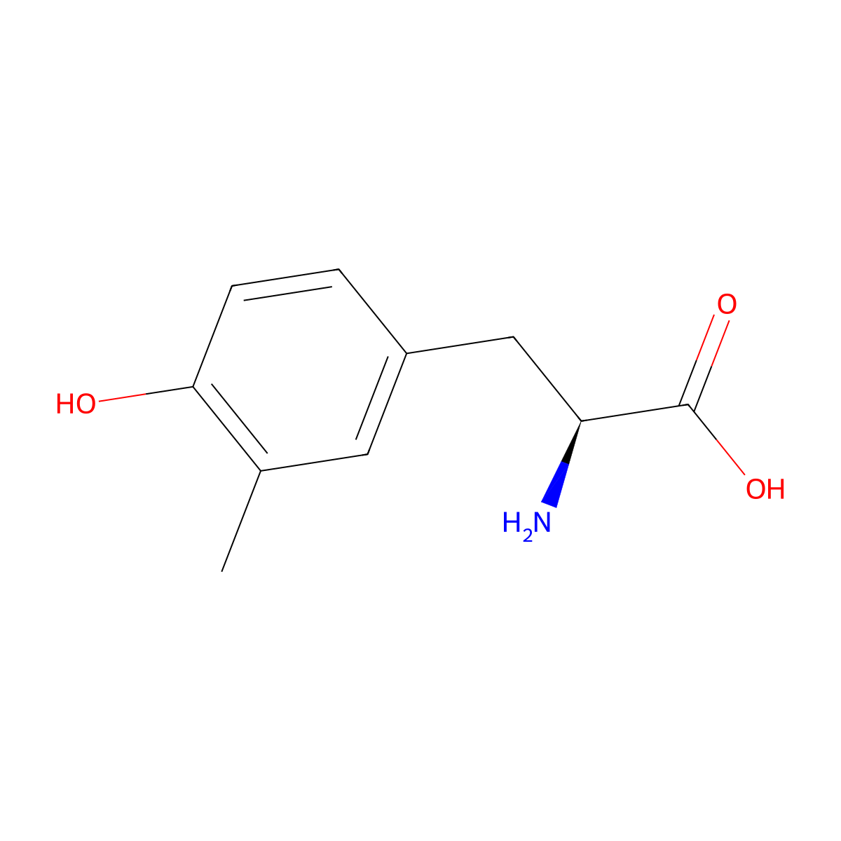 3-methyl-L-tyrosine molecular structure, CAS 17028-03-4