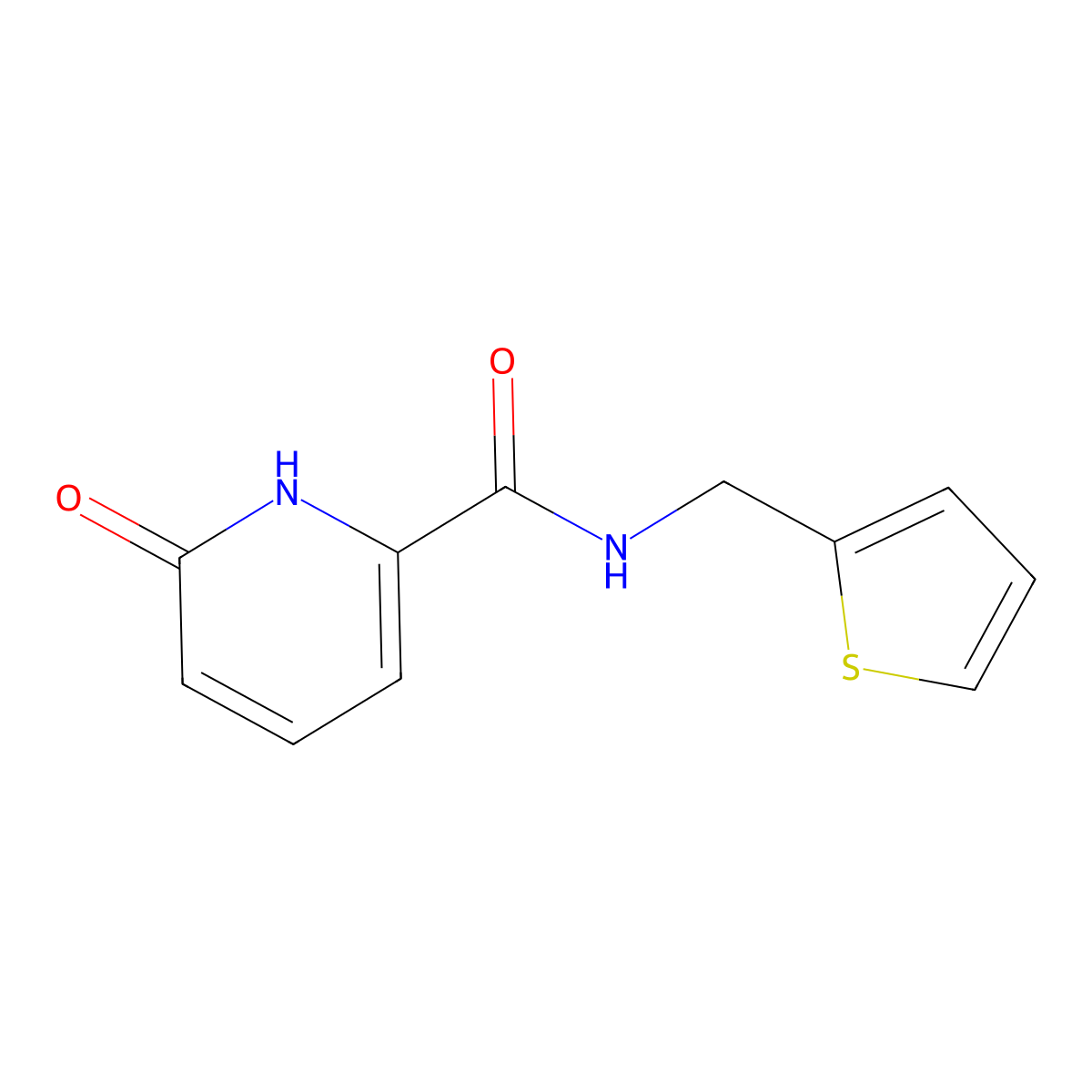 1,6-Dihydro-6-oxo-N-(2-thienylmethyl)-2-pyridinecarboxamide molecular structure, CAS 1702801-86-2