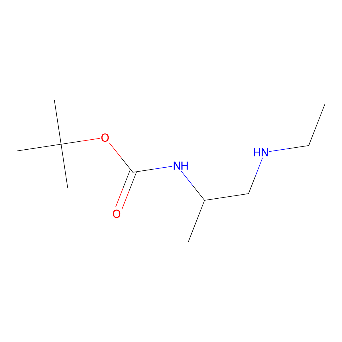 tert-butyl N-[1-(ethylamino)propan-2-yl]carbamate molecular structure, CAS 1702807-93-9