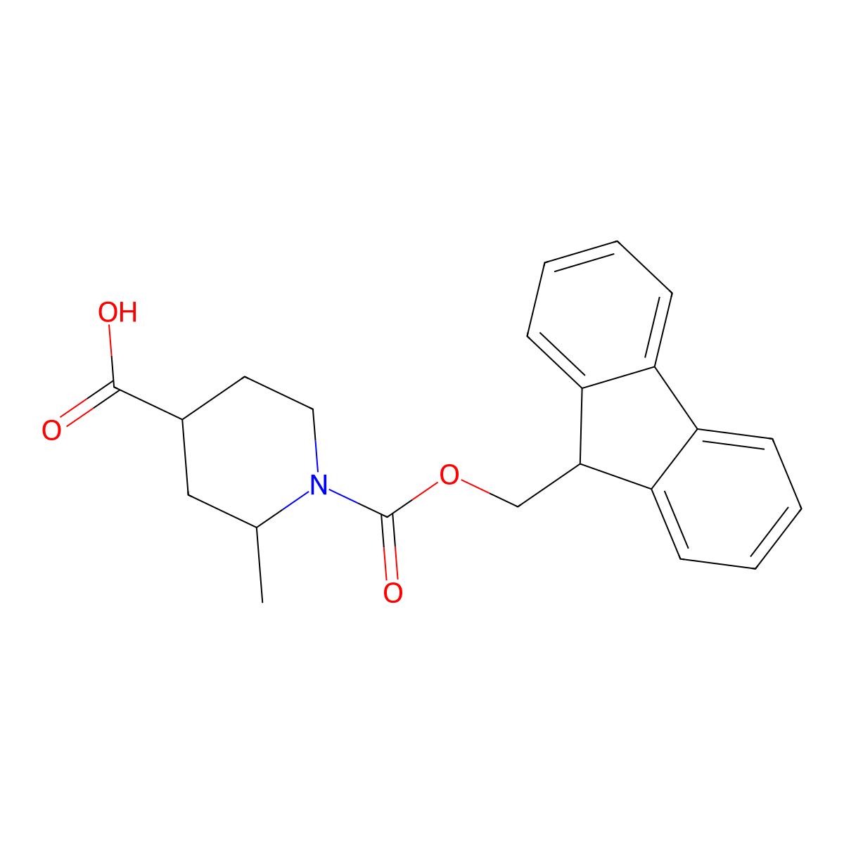 1-{[(9H-fluoren-9-yl)methoxy]carbonyl}-2-methylpiperidine-4-carboxylic acid molecular structure, CAS 1702818-05-0