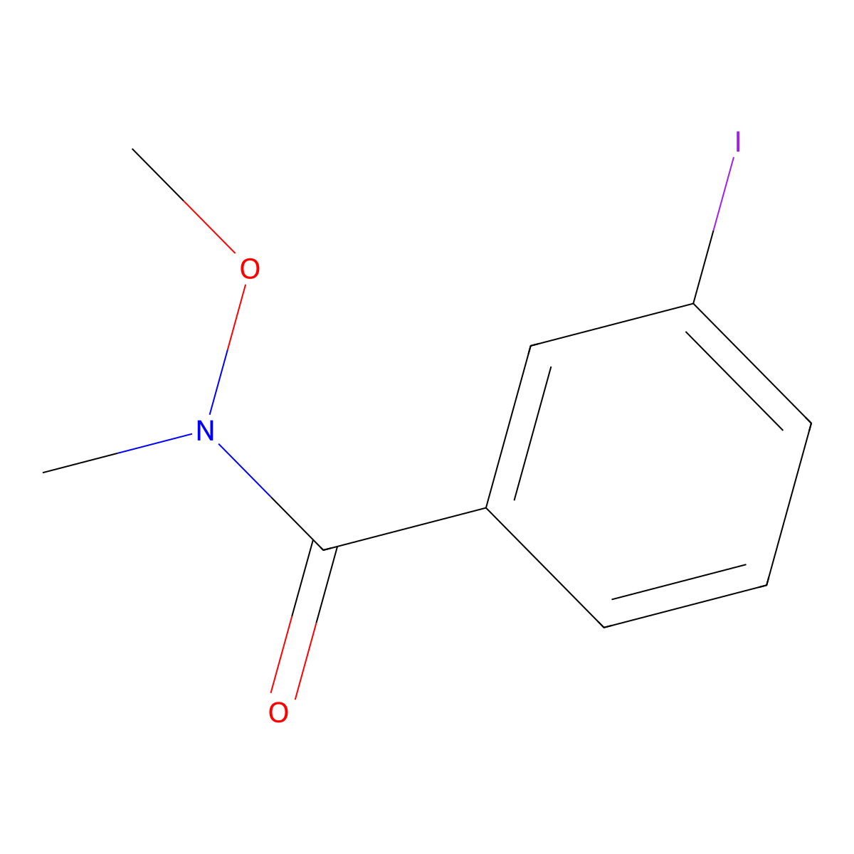 3-Iodo-N-methoxy-N-methylbenzamide molecular structure, CAS 170282-53-8