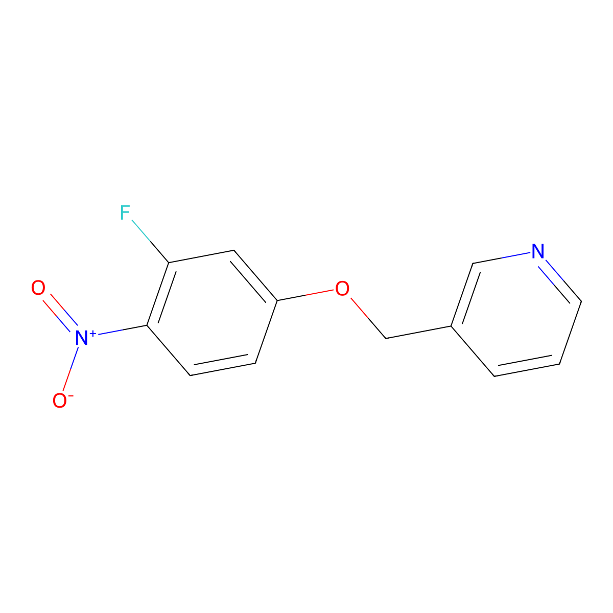 3-((3-Fluoro-4-nitrophenoxy)methyl)pyridine molecular structure, CAS 170282-74-3