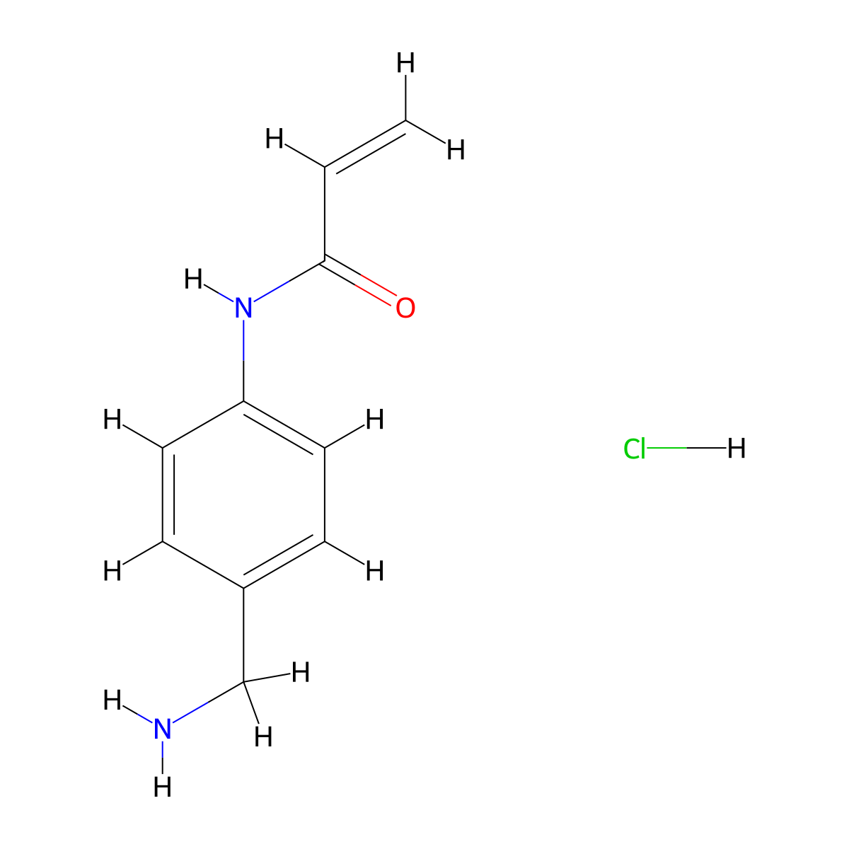 N-(4-(Aminomethyl)phenyl)acrylamide hydrochloride molecular structure, CAS 1702825-41-9