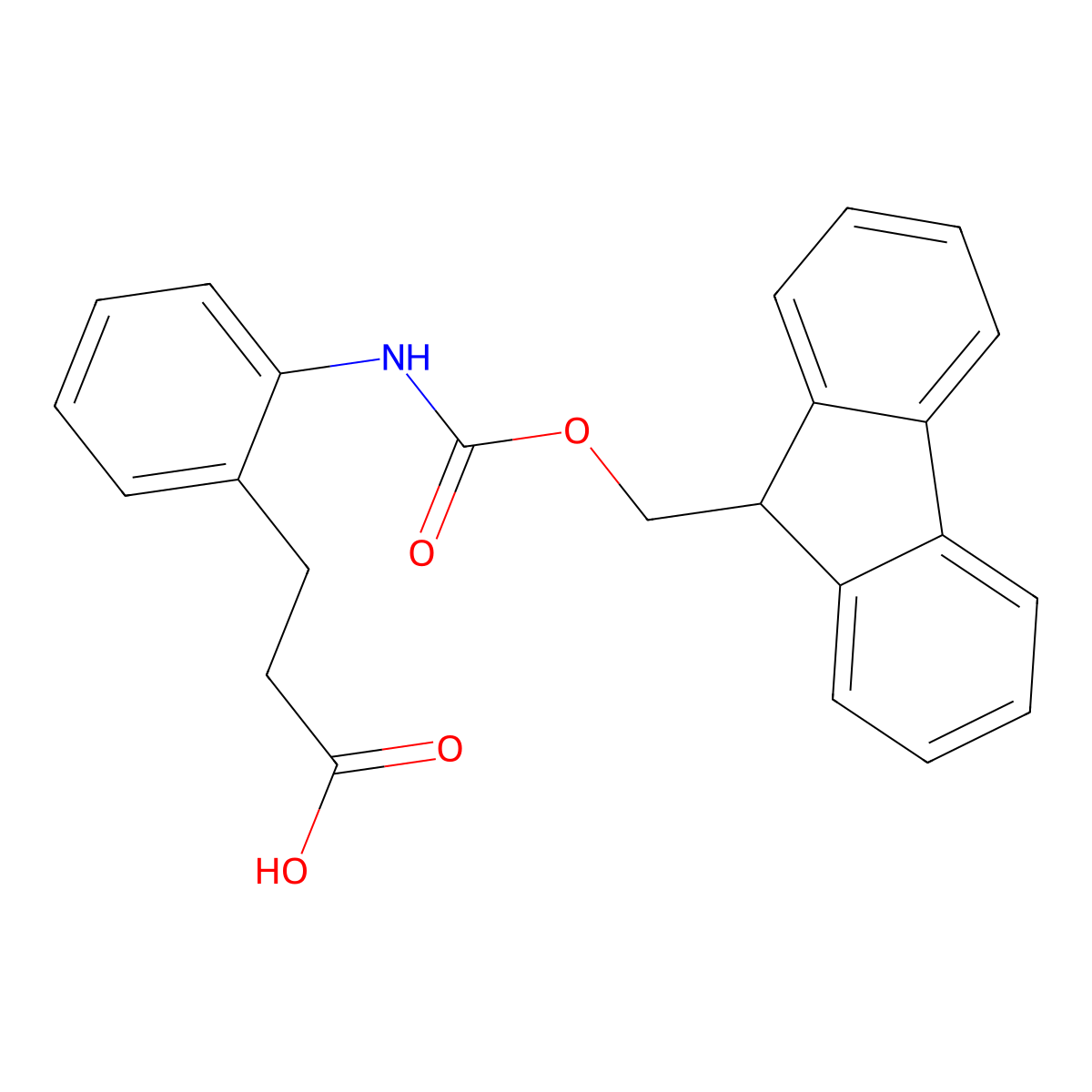 3-[2-({[(9H-fluoren-9-yl)methoxy]carbonyl}amino)phenyl]propanoic acid molecular structure, CAS 1702831-69-3