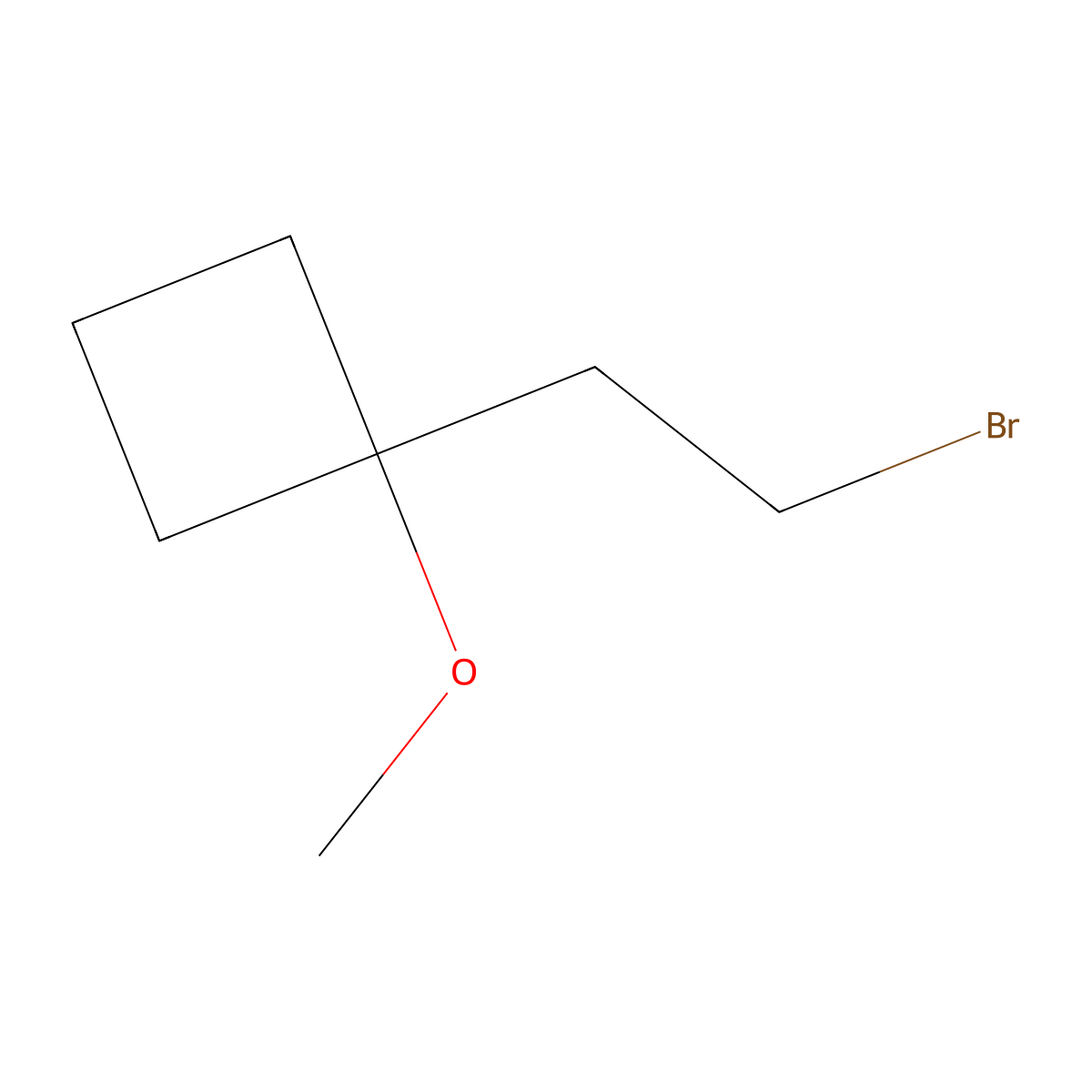 1-(2-Bromoethyl)-1-methoxycyclobutane molecular structure, CAS 1702849-03-3