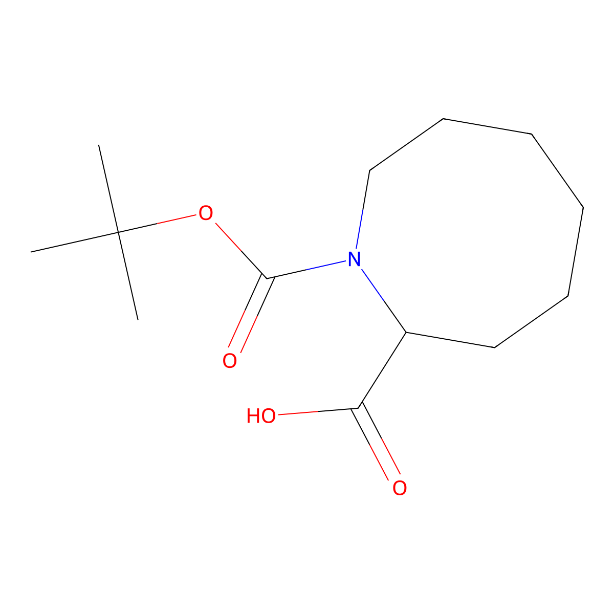 1-((Tert-butoxy)carbonyl)azocane-2-carboxylic acid molecular structure, CAS 1702863-52-2