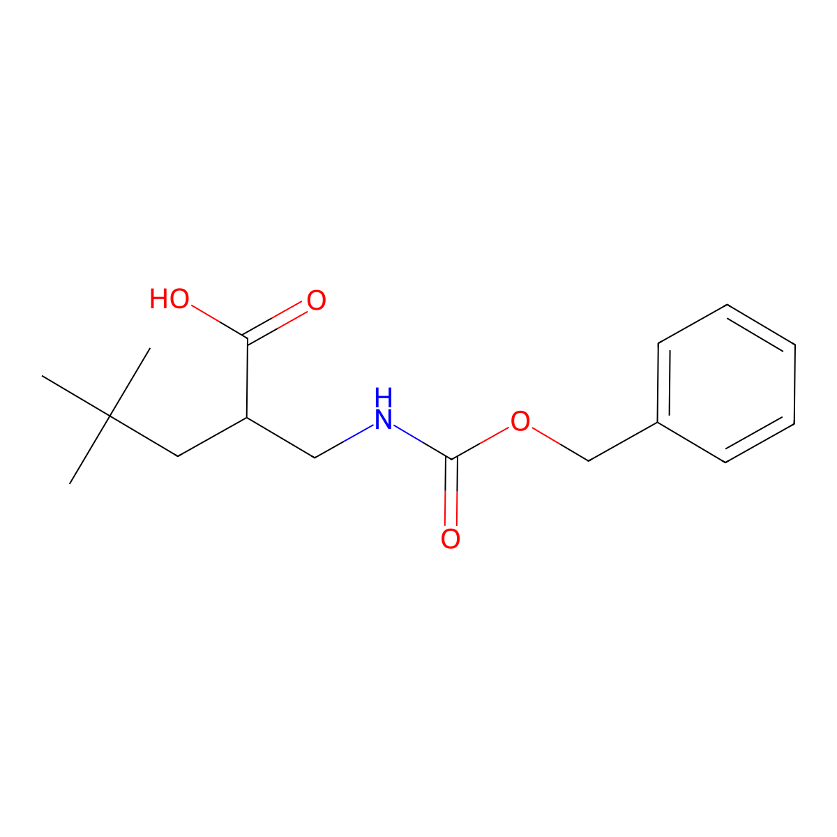 2-({[(Benzyloxy)carbonyl]amino}methyl)-4,4-dimethylpentanoic acid molecular structure, CAS 1702868-60-7