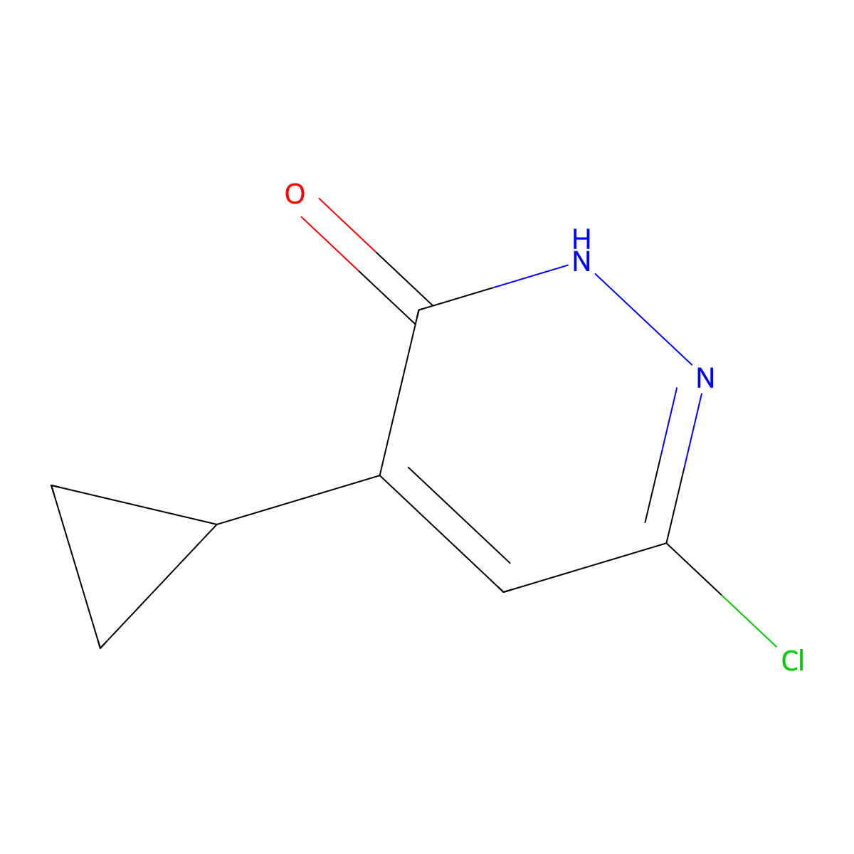 6-Chloro-4-cyclopropyl-2,3-dihydropyridazin-3-one molecular structure, CAS 1702868-63-0