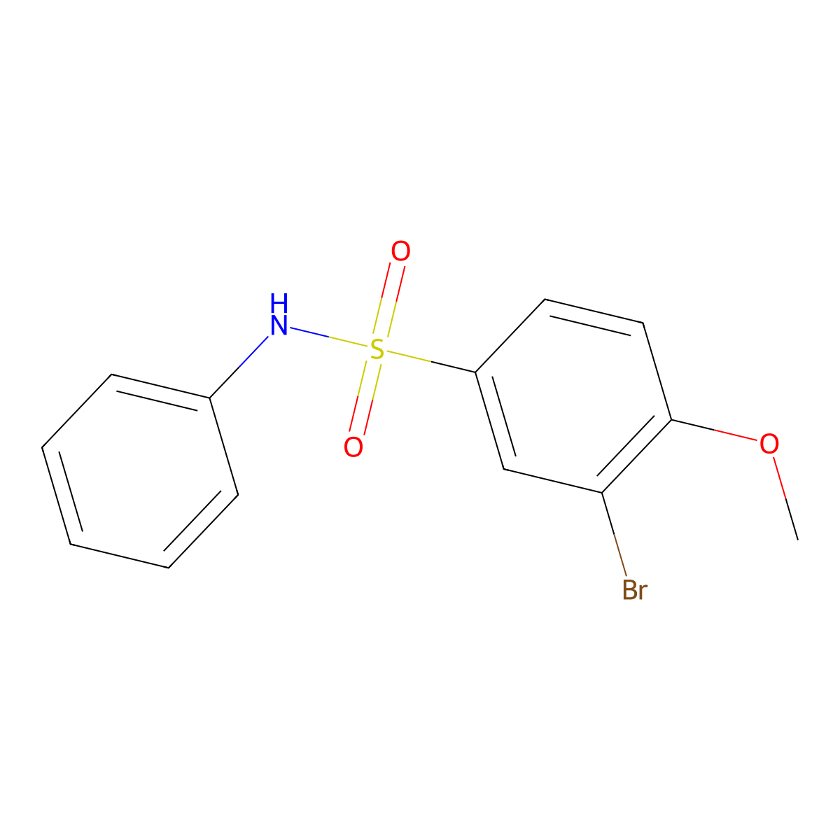 3-bromo-4-methoxy-N-phenylbenzenesulfonamide molecular structure, CAS 170288-10-5