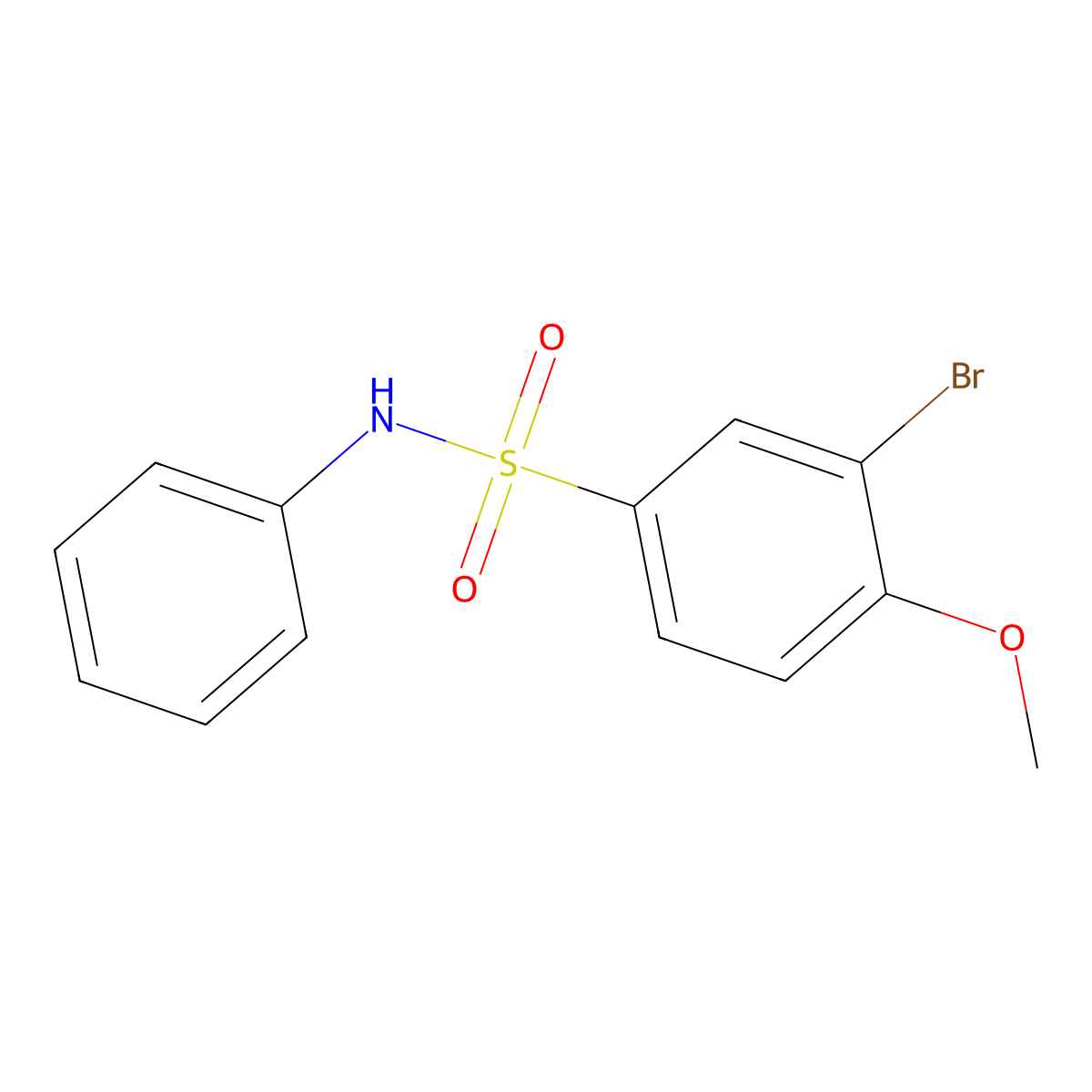 3-bromo-4-methoxy-N-phenylbenzenesulfonamide molecular structure, CAS 170288-10-5