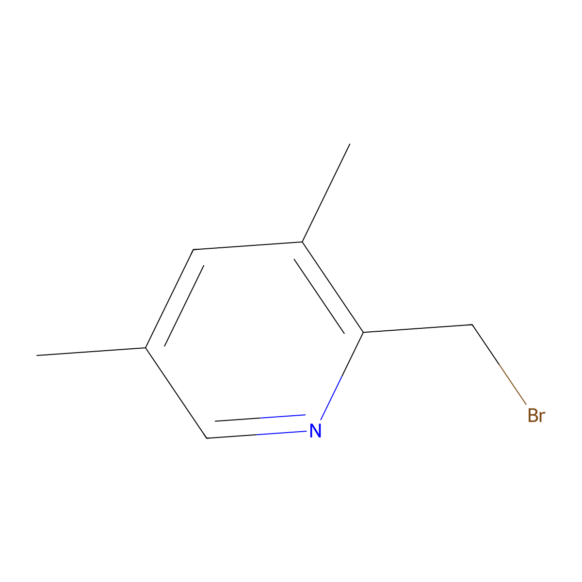 2-(Bromomethyl)-3,5-dimethylpyridine molecular structure, CAS 170289-36-8