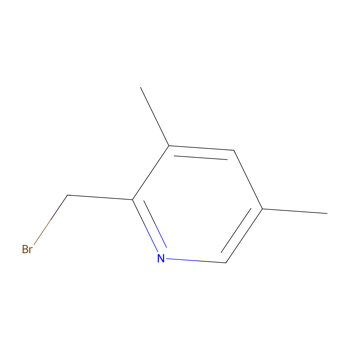 2-(Bromomethyl)-3,5-dimethylpyridine molecular structure, CAS 170289-36-8