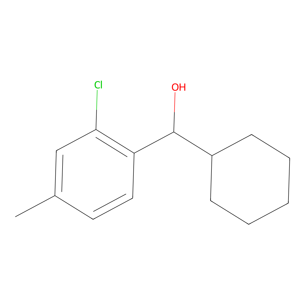 2-Chloro-alpha-cyclohexyl-4-methylbenZenemethanol molecular structure, CAS 1702891-28-8