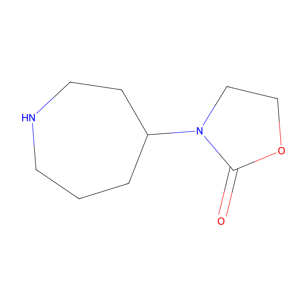 3-(Azepan-4-yl)-1,3-oxazolidin-2-one molecular structure, CAS 1702906-78-2