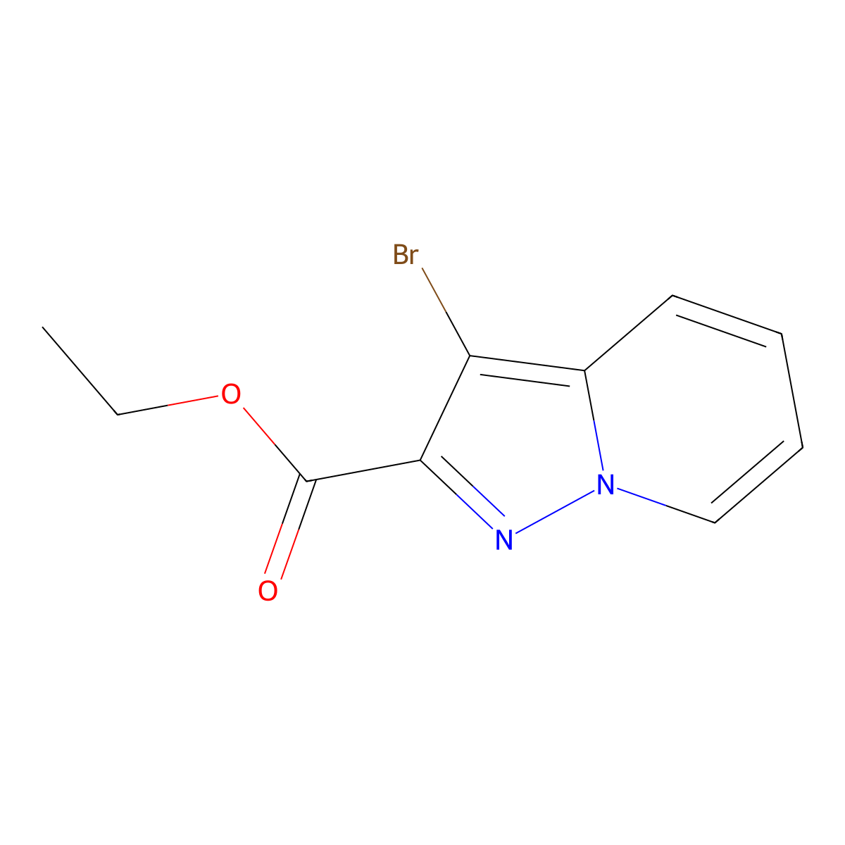 Ethyl 3-bromopyrazolo[1,5-a]pyridine-2-carboxylate molecular structure, CAS 1702914-94-0