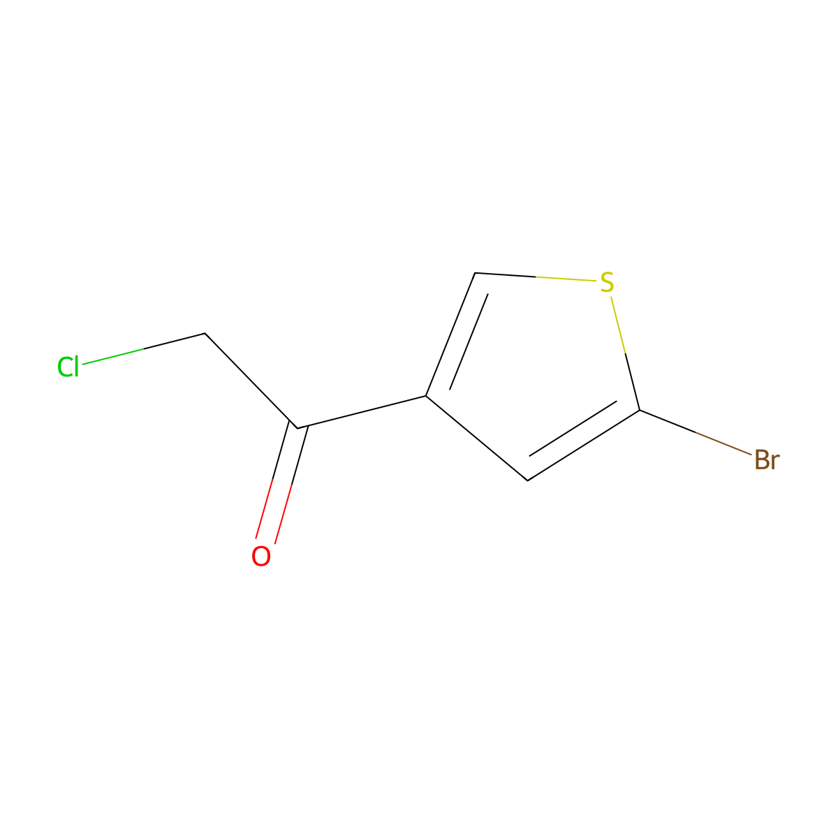 1-(5-Bromothiophen-3-yl)-2-chloroethan-1-one molecular structure, CAS 1702936-32-0
