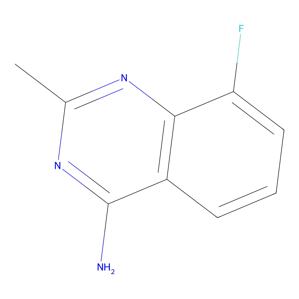 8-Fluoro-2-methylquinazolin-4-amine molecular structure, CAS 1702956-69-1