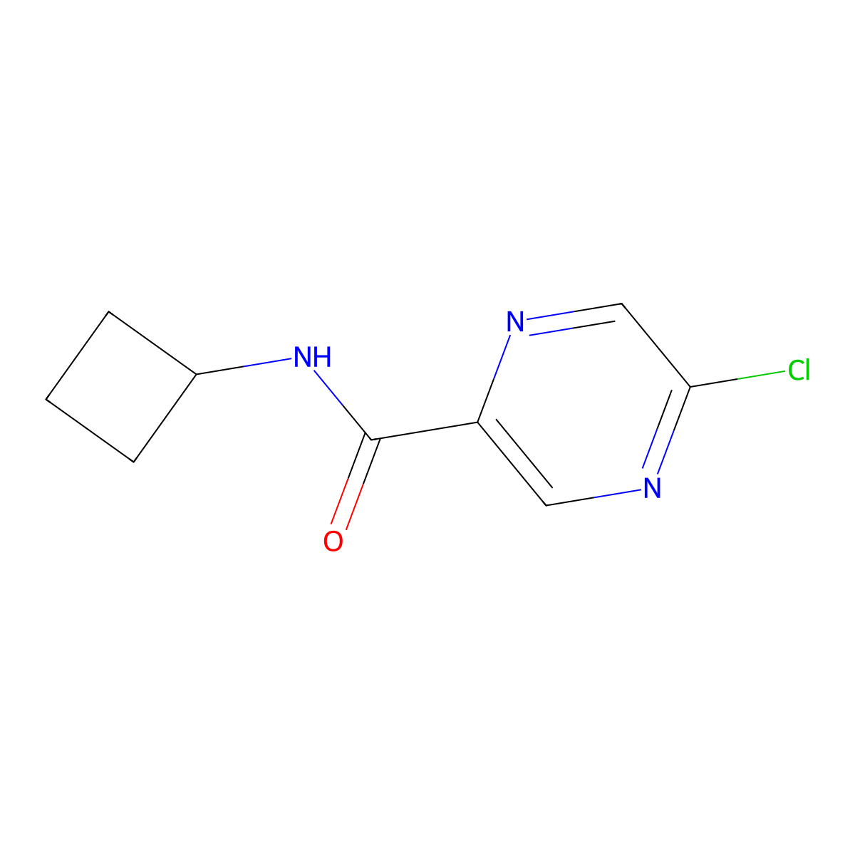 5-Chloro-N-cyclobutylpyrazine-2-carboxamide molecular structure, CAS 1702975-86-7