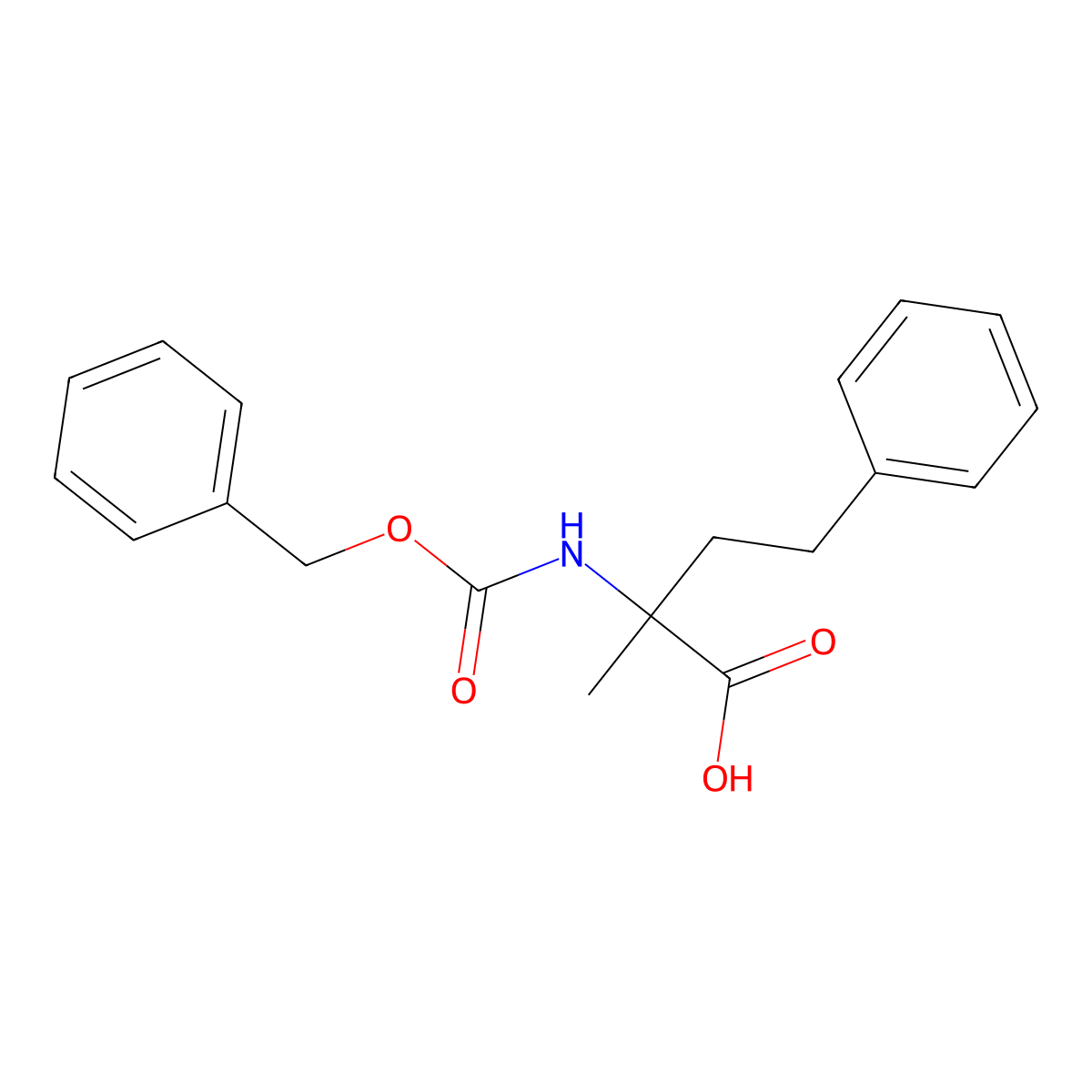 2-{[(Benzyloxy)carbonyl]amino}-2-methyl-4-phenylbutanoic acid molecular structure, CAS 1702976-25-7