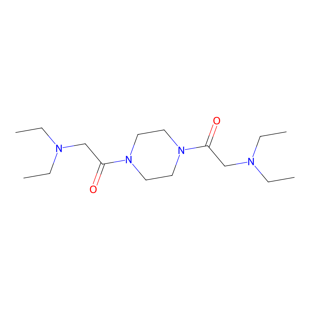 2-(Diethylamino)-1-[4-[2-(diethylamino)acetyl]piperazin-1-yl]ethanone molecular structure, CAS 1703-24-8