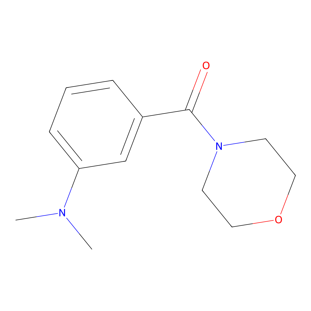 Morpholine, 4-(m-(dimethylamino)benzoyl)- molecular structure, CAS 1703-39-5