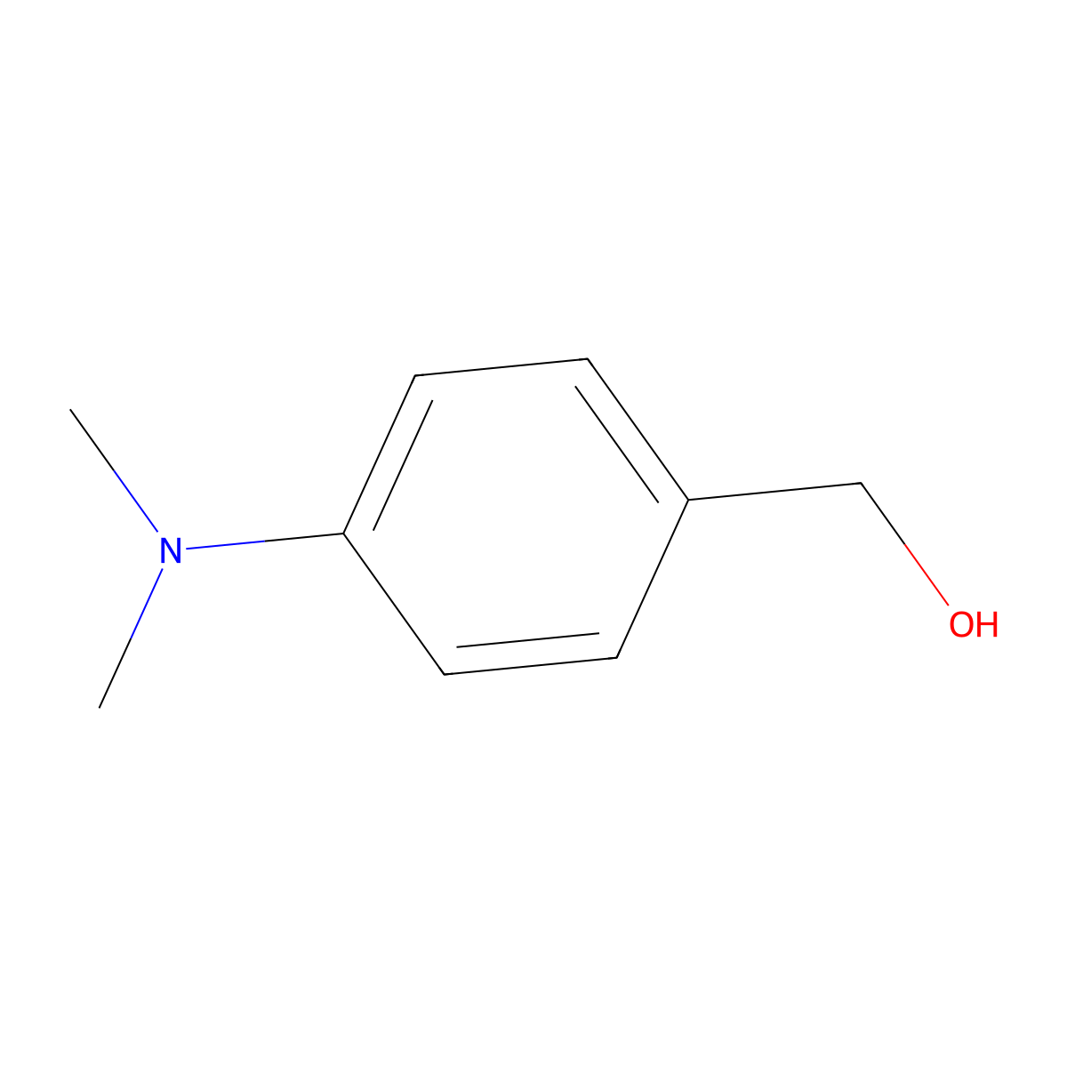 4-Dimethylaminobenzyl alcohol molecular structure, CAS 1703-46-4