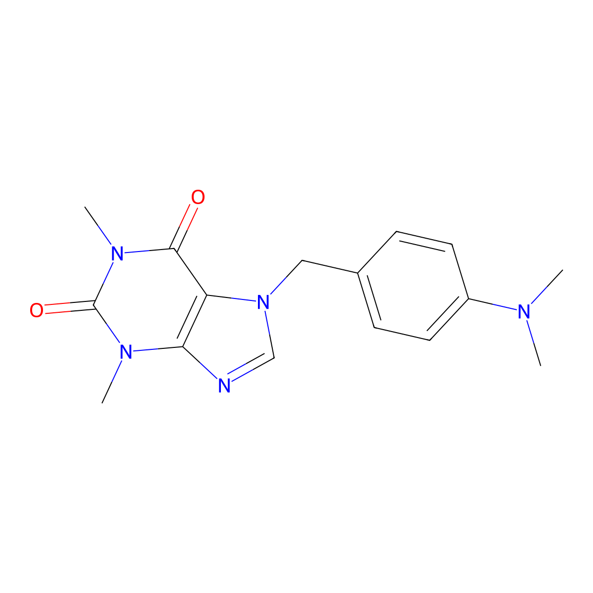 Dimabefylline molecular structure, CAS 1703-48-6