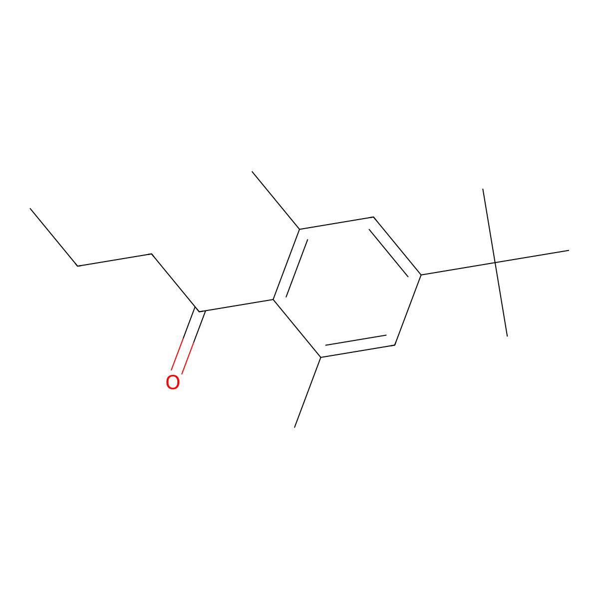 4'-tert-Butyl-2',6'-dimethylbutyrophenone molecular structure, CAS 1703-90-8