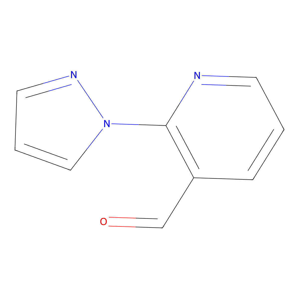 2-(1H-pyrazol-1-yl)nicotinaldehyde molecular structure, CAS 1703002-91-8