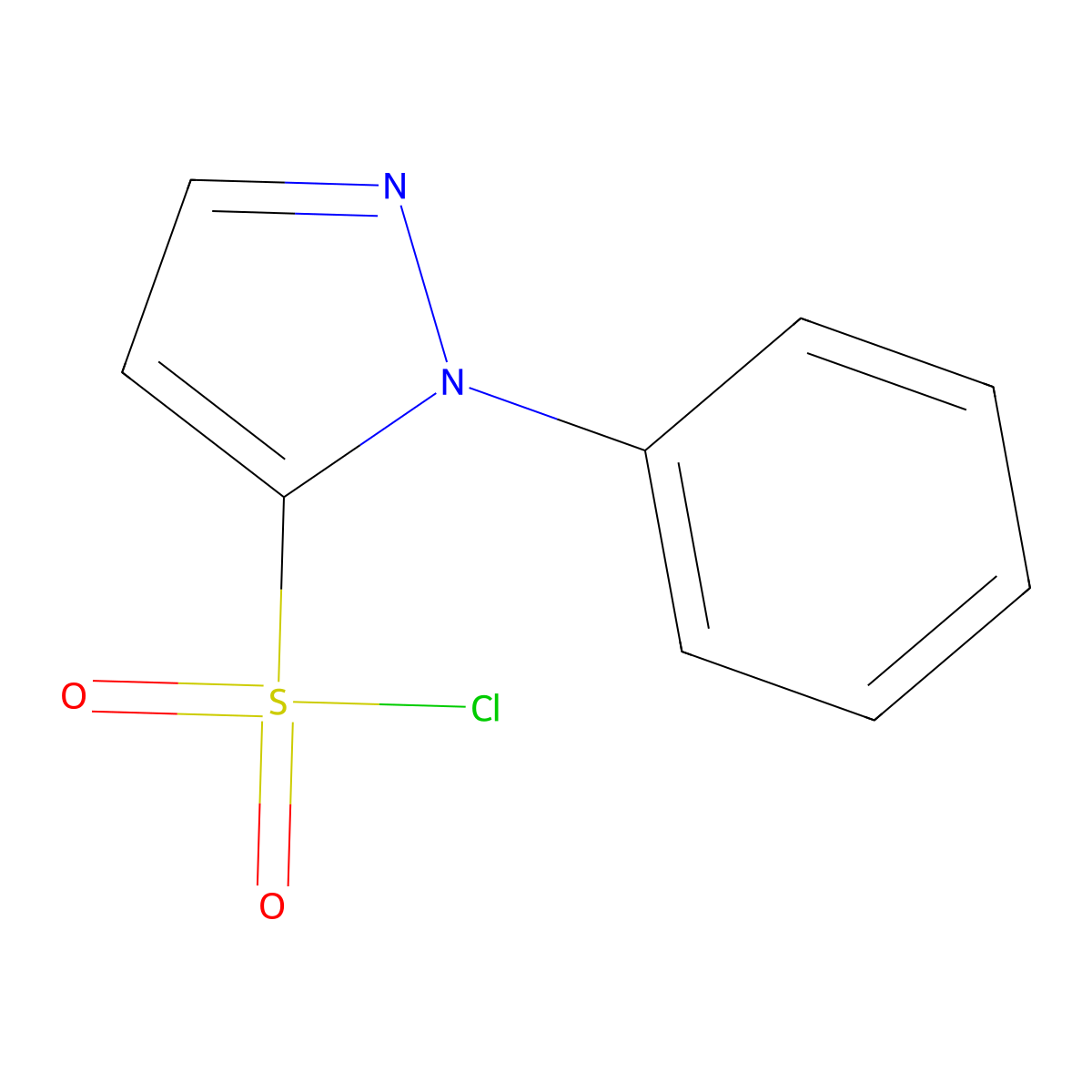 1-phenyl-1H-pyrazole-5-sulfonyl chloride molecular structure, CAS 1703008-09-6