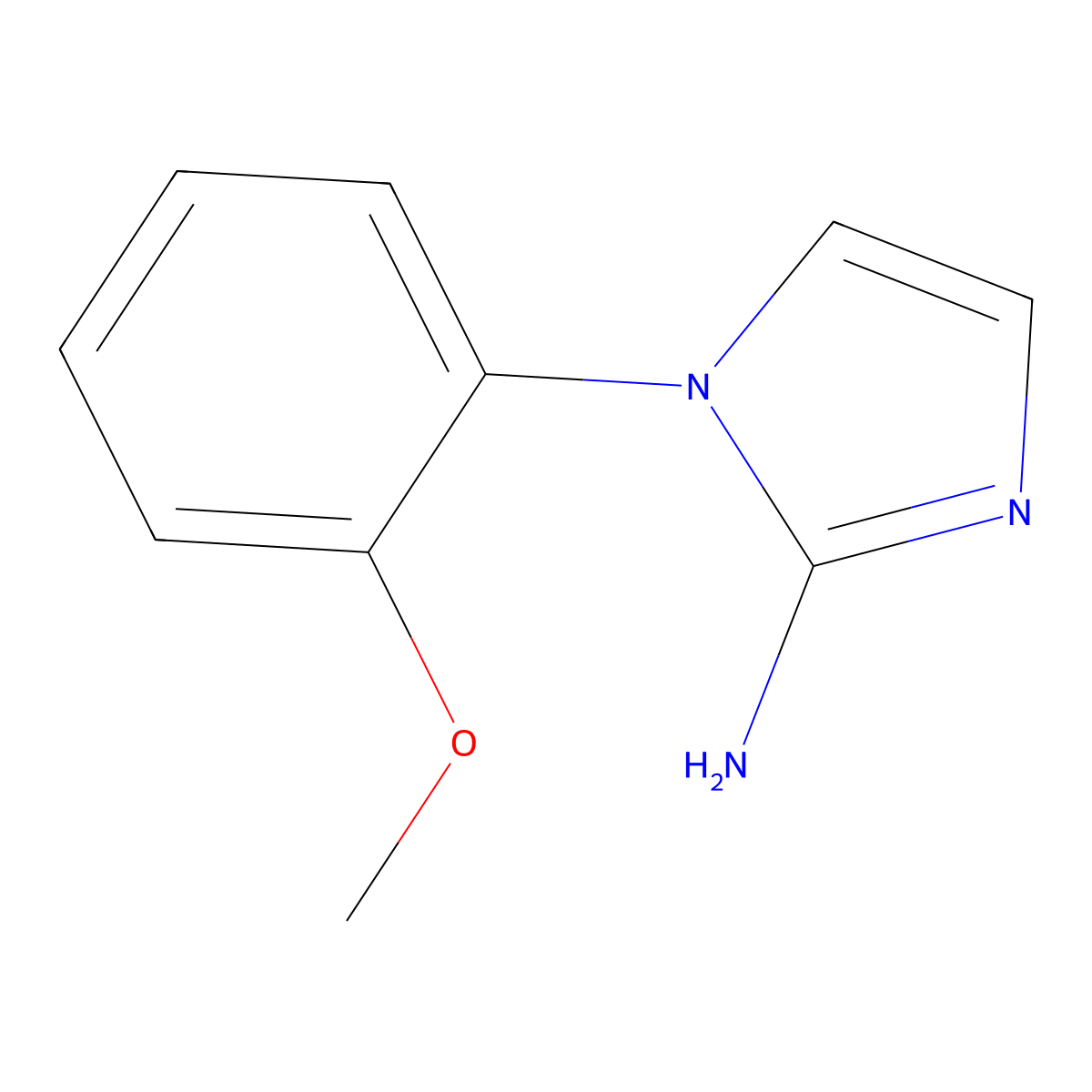 1-(2-Methoxyphenyl)-1H-imidazol-2-amine molecular structure, CAS 1703011-74-8