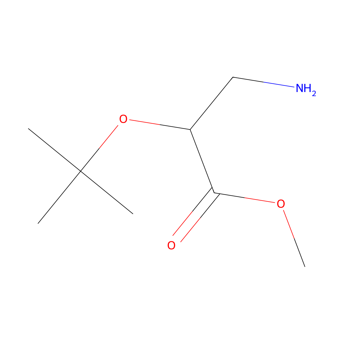 Methyl 3-amino-2-(tert-butoxy)propanoate molecular structure, CAS 1703014-67-8