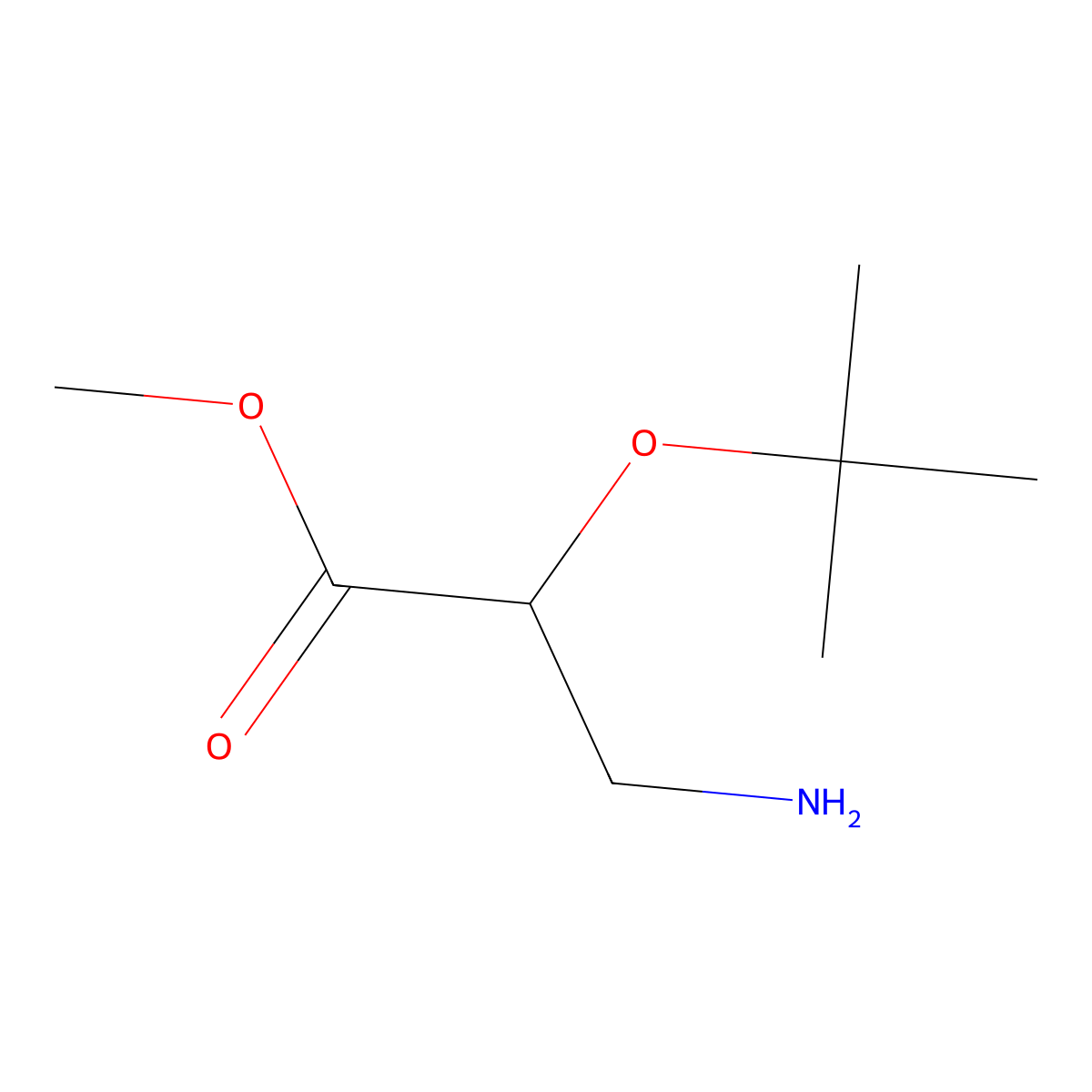 Methyl 3-amino-2-(tert-butoxy)propanoate molecular structure, CAS 1703014-67-8