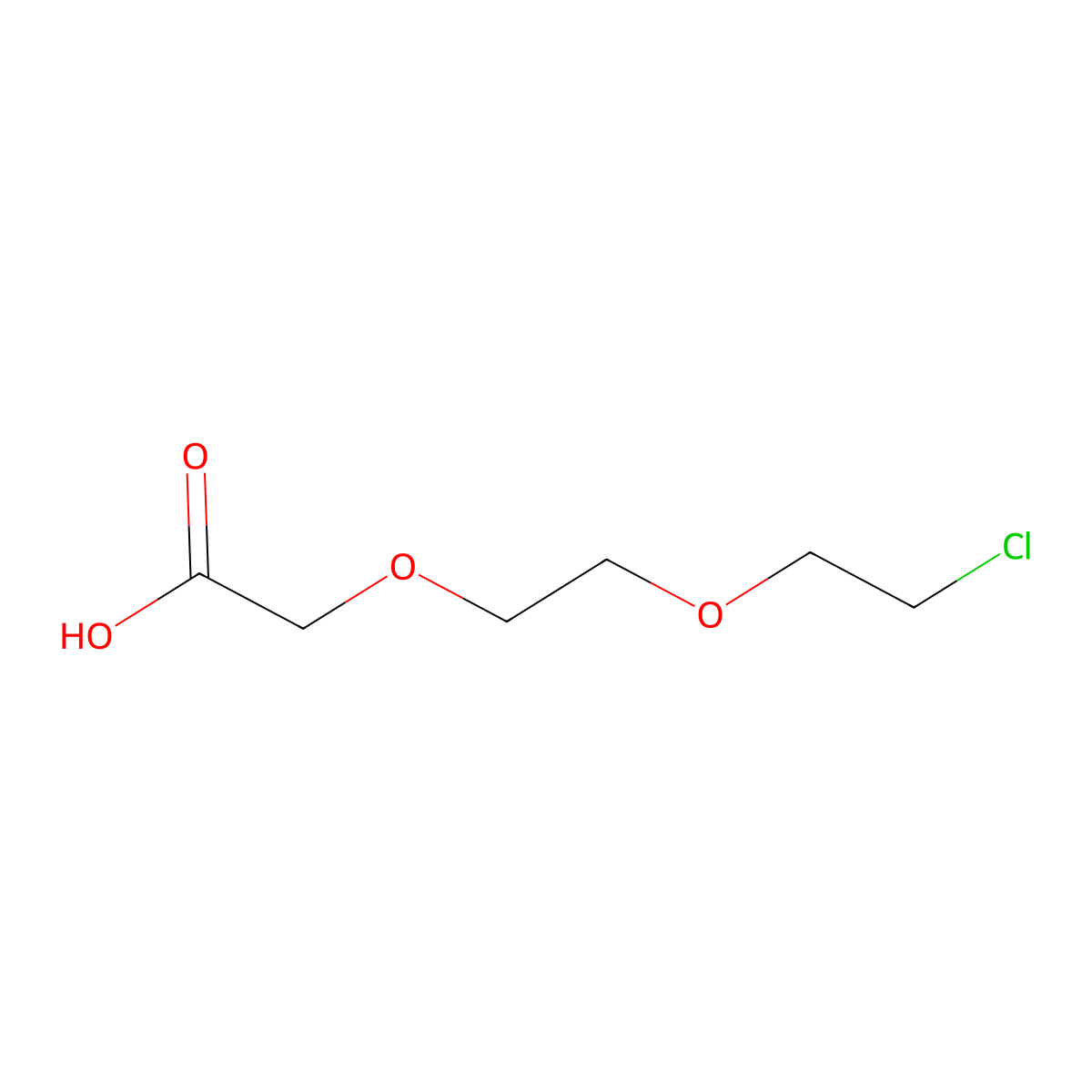 2-(2-(2-Chloroethoxy)ethoxy)acetic acid molecular structure, CAS 170304-76-4