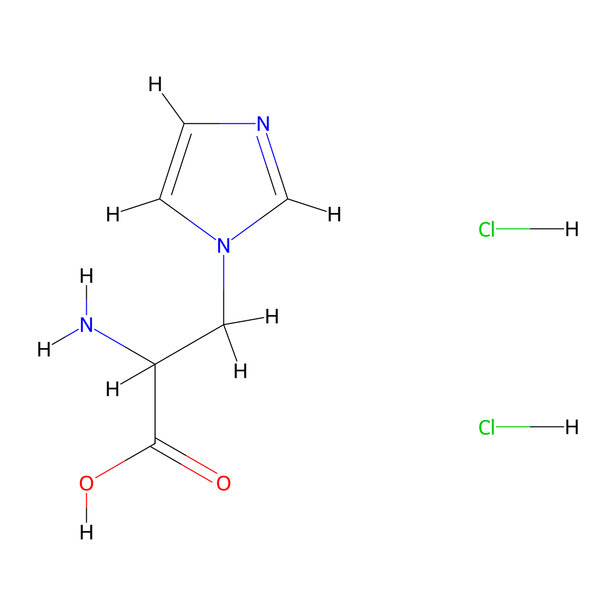 2-Amino-3-imidazol-1-ylpropanoic acid;dihydrochloride molecular structure, CAS 170305-27-8