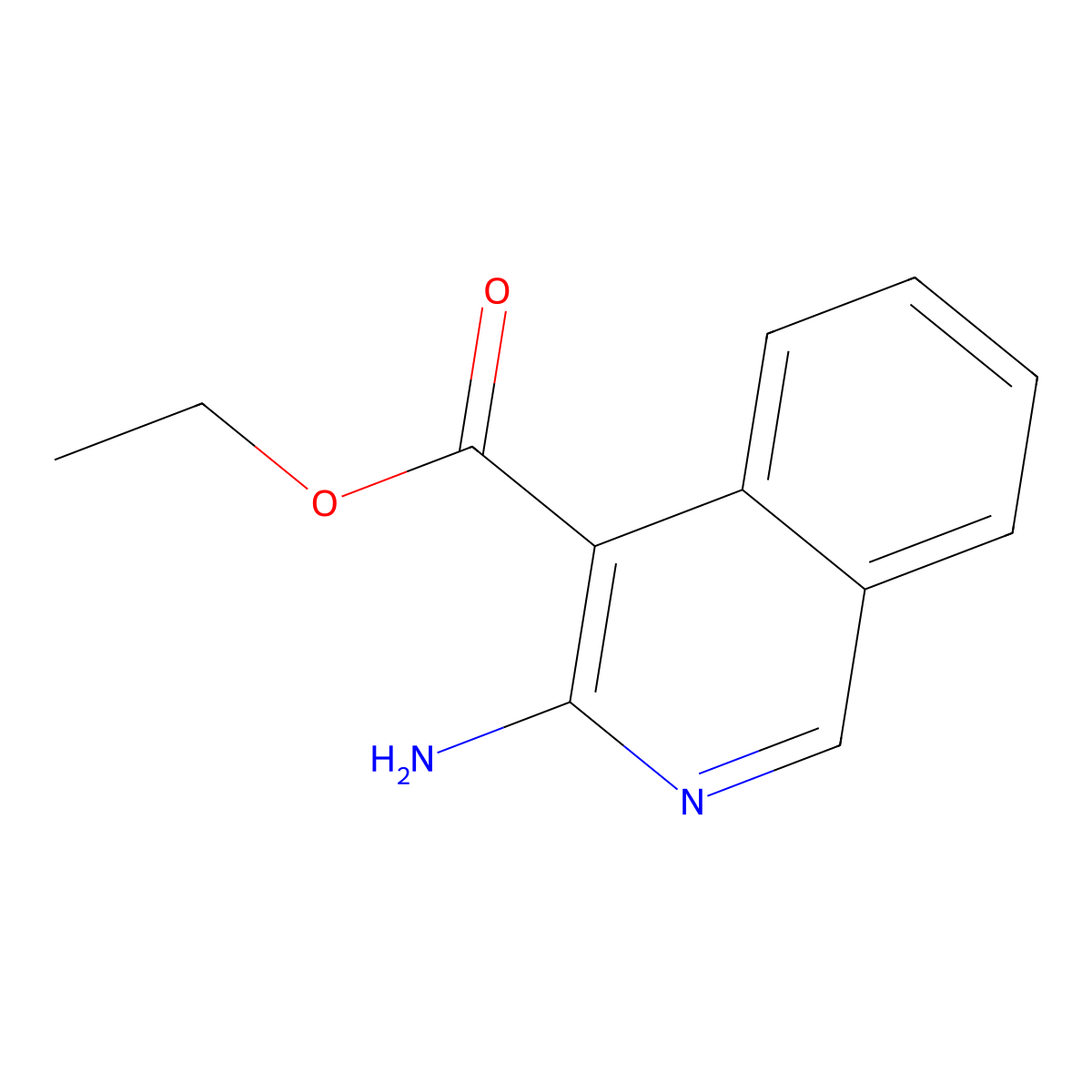 Ethyl 3-aminoisoquinoline-4-carboxylate molecular structure, CAS 170306-34-0